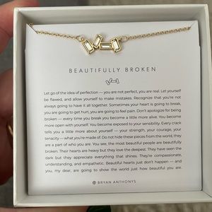 Bryan Anthony Beautifully Broken Necklace Gold - BRAND NEW IN BOX